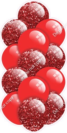 Red - Balloon Tower - Sparkle