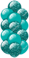 Teal - Balloon Tower - Sparkle
