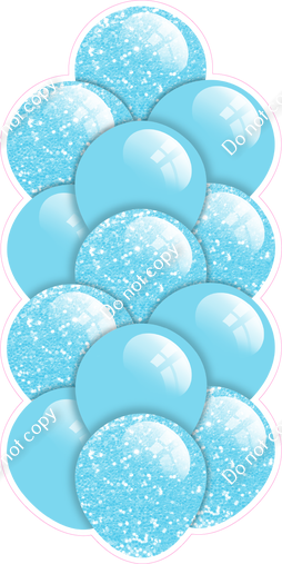 Baby Blue - Balloon Tower - Sparkle