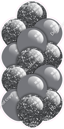 Silver - Balloon Tower - Sparkle