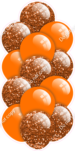 Orange - Balloon Tower - Sparkle