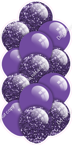 Purple - Balloon Tower - Sparkle