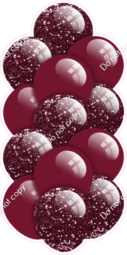 Burgundy - Balloon Tower - Sparkle