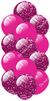Hot Pink - Balloon Tower - Sparkle