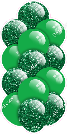 Green - Balloon Tower - Sparkle