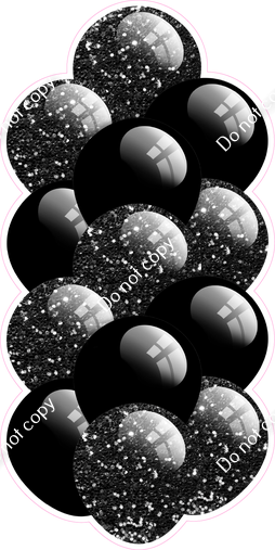 Black - Balloon Tower - Sparkle
