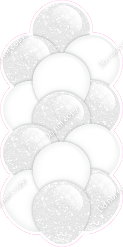 White - Balloon Tower - Sparkle