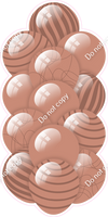Rose Gold - Balloon Tower - Flat Accents