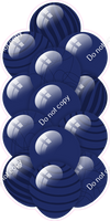 Navy Blue - Balloon Tower - Flat Accents