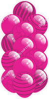 Hot Pink - Balloon Tower - Flat Accents