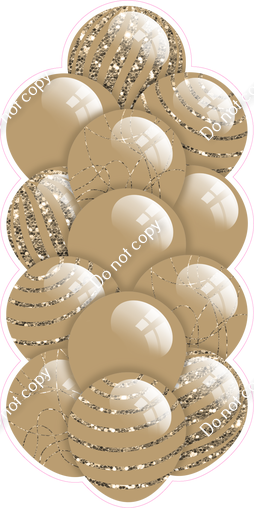 Khaki- Balloon Tower - Sparkle Accents