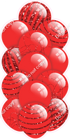 Red - Balloon Tower - Sparkle Accents
