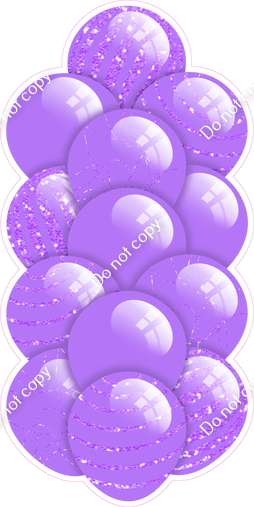 Lilac - Balloon Tower - Sparkle Accents