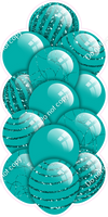 Teal - Balloon Tower - Sparkle Accents