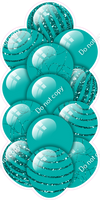 Teal - Balloon Tower - Sparkle Accents