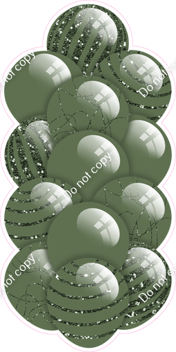 Sage - Balloon Tower - Sparkle Accents