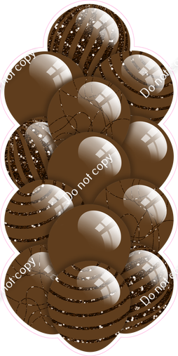 Chocolate - Balloon Tower - Sparkle Accents