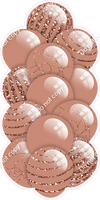 Rose Gold - Balloon Tower - Sparkle Accents