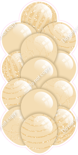 Champagne - Balloon Tower - Sparkle Accents