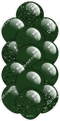 Hunter Green - Balloon Tower - Sparkle Accents