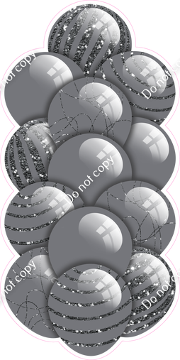 Silver - Balloon Tower - Sparkle Accents