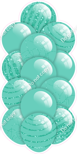 Mint - Balloon Tower - Sparkle Accents