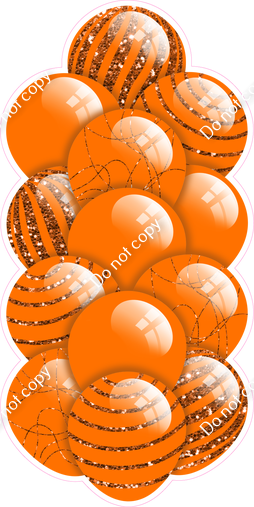 Orange - Balloon Tower - Sparkle Accents