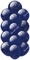 Navy Blue - Balloon Tower - Sparkle Accents