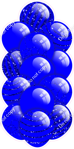 Blue - Balloon Tower - Sparkle Accents