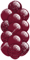 Burgundy - Balloon Tower - Sparkle Accents