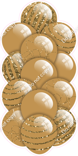 Gold - Balloon Tower - Sparkle Accents