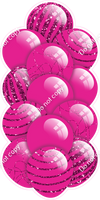 Hot Pink - Balloon Tower - Sparkle Accents