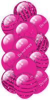 Hot Pink - Balloon Tower - Sparkle Accents
