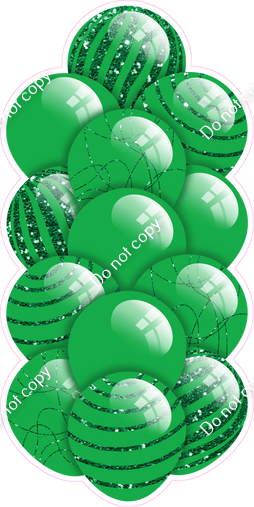 Green - Balloon Tower - Sparkle Accents