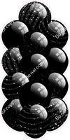 Black - Balloon Tower - Sparkle Accents
