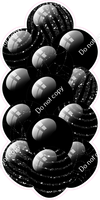 Black - Balloon Tower - Sparkle Accents