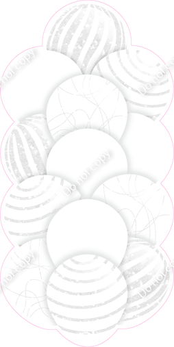 White - Balloon Tower - Sparkle Accents