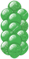 Lime Green - Balloon Tower - Sparkle Accents