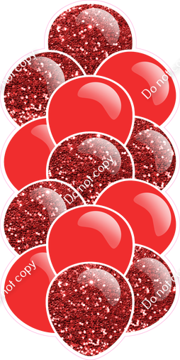 Red - Balloon Tower - Sparkle