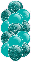 Teal - Balloon Tower - Sparkle