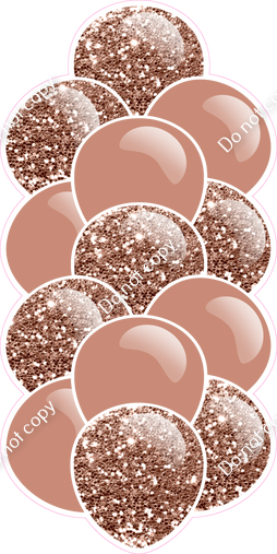 Rose Gold - Balloon Tower - Sparkle