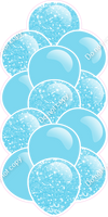 Baby Blue - Balloon Tower - Sparkle