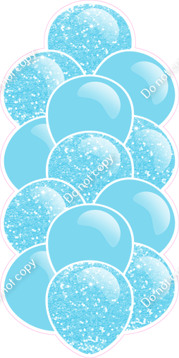 Baby Blue - Balloon Tower - Sparkle