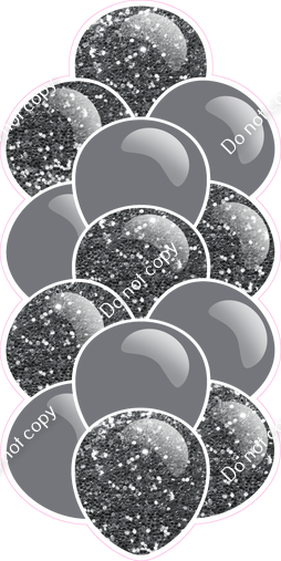 Silver - Balloon Tower - Sparkle