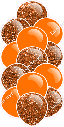 Orange - Balloon Tower - Sparkle