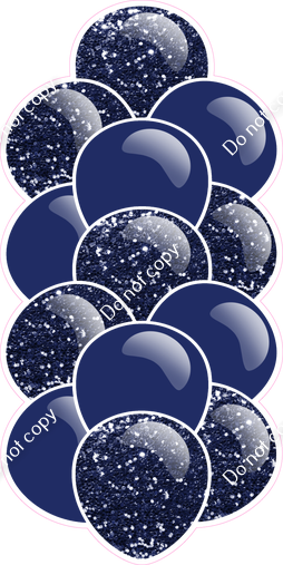 Navy Blue - Balloon Tower - Sparkle