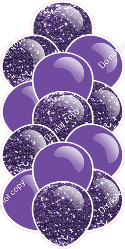 Purple - Balloon Tower - Sparkle