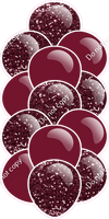 Burgundy - Balloon Tower - Sparkle