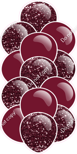 Burgundy - Balloon Tower - Sparkle
