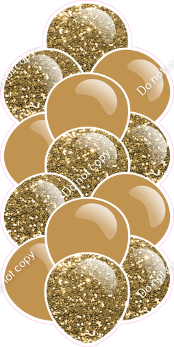 Gold - Balloon Tower - Sparkle